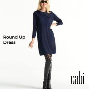 CAbi Dark Blue Long Sleeve Dress